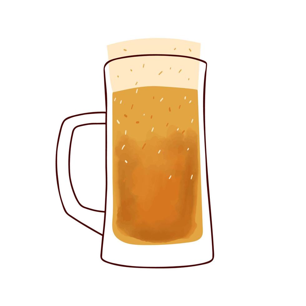 Jarra de cerveza ilustración aislado sobre fondo blanco. vector