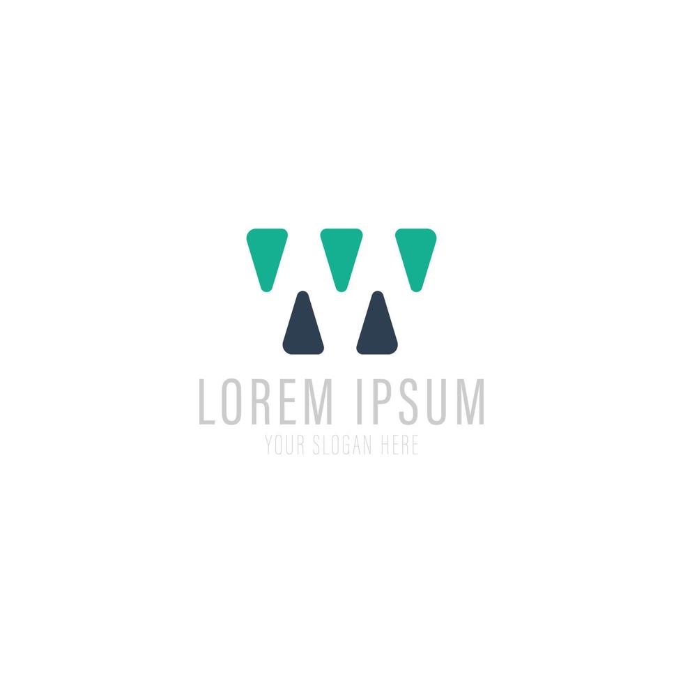 plantilla de diseño de logotipo wm de letra abstracta. símbolo de vector de línea. icono de marca de signo elegante premium.