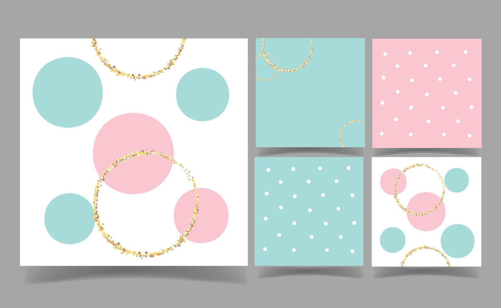 mint green and pink dot on white minimal background. vector