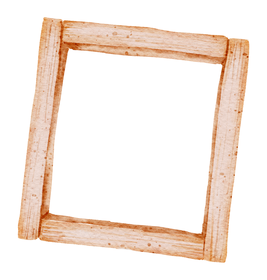 Wood frame watercolor 10791601 PNG