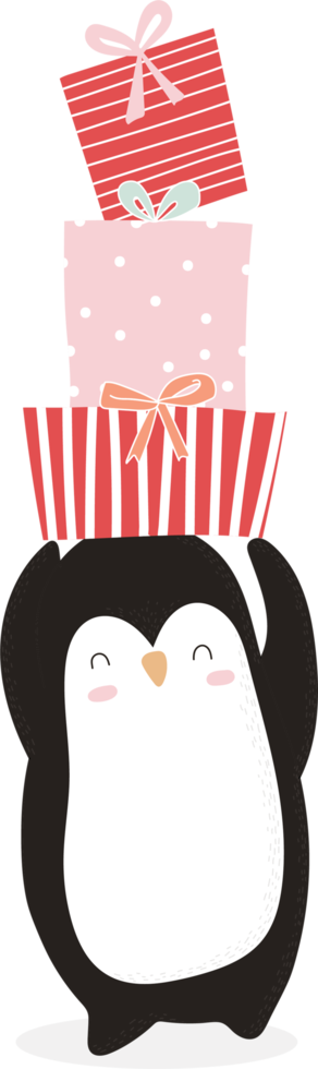 desenho de pinguim fofo png