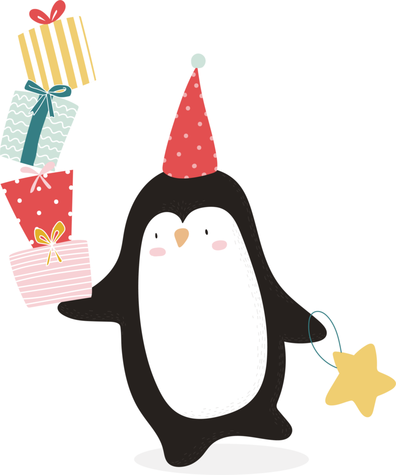 desenho de pinguim fofo png