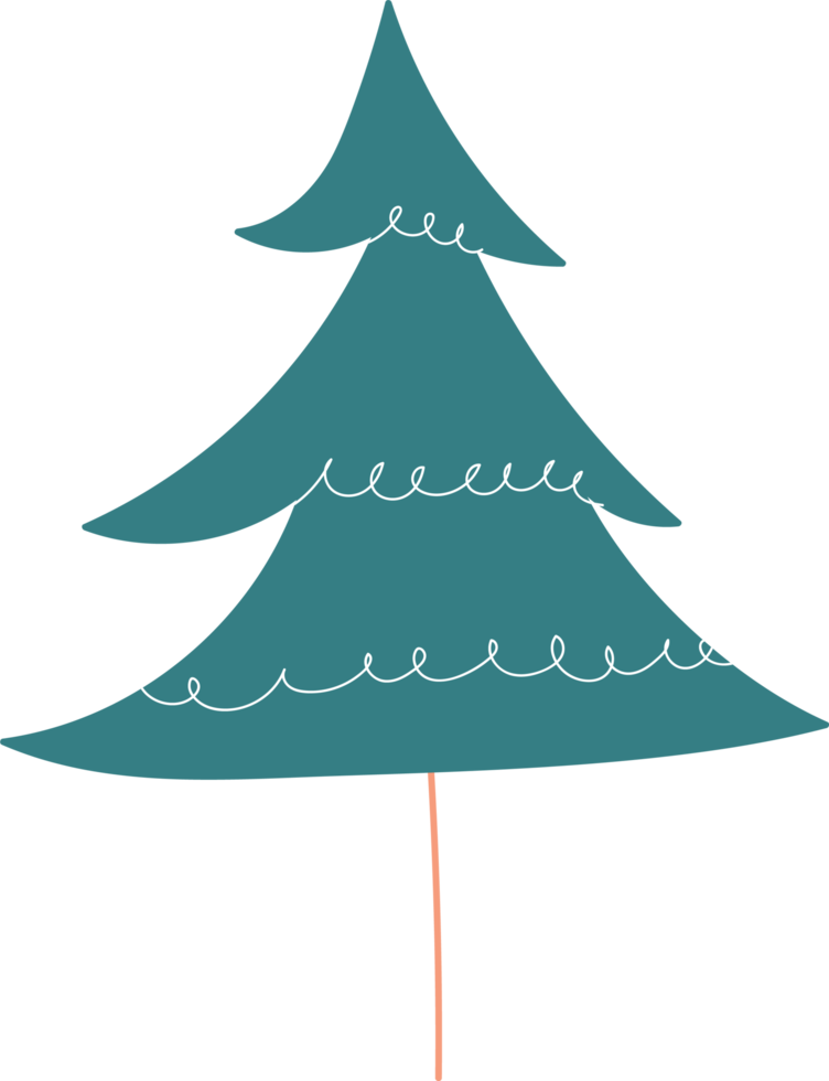 Weihnachtsbaum-Cartoon-Doodle png