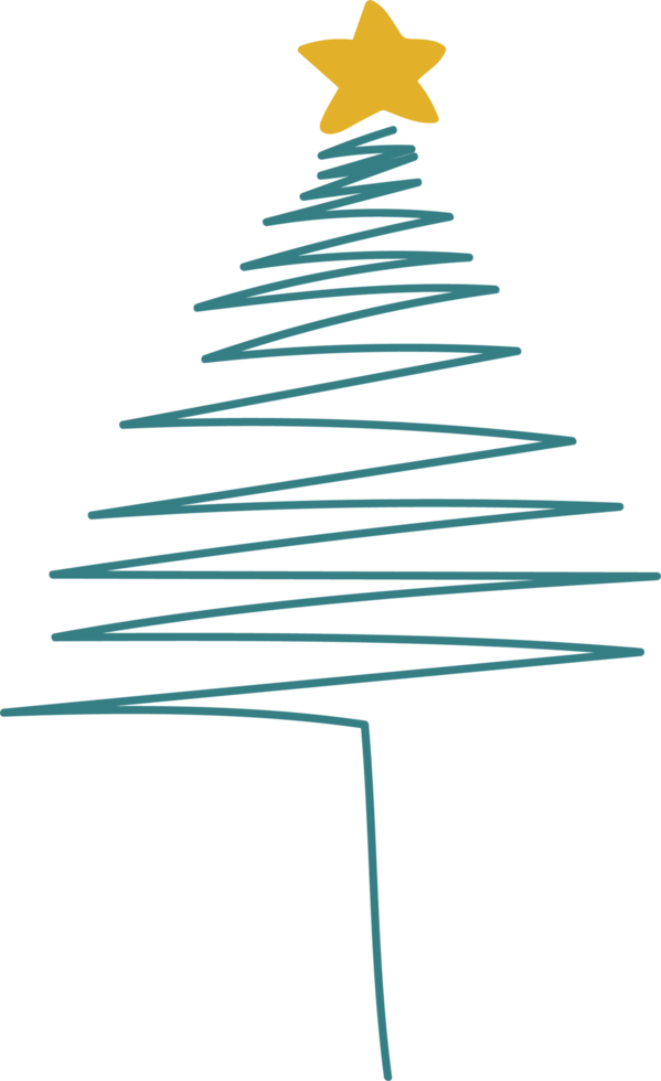 Natale albero cartone animato scarabocchio png