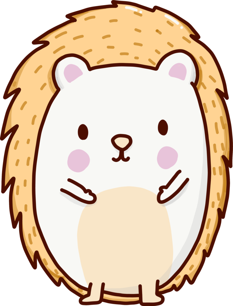 Free Porcupine Cartoon cute for kids 10791655 PNG with Transparent