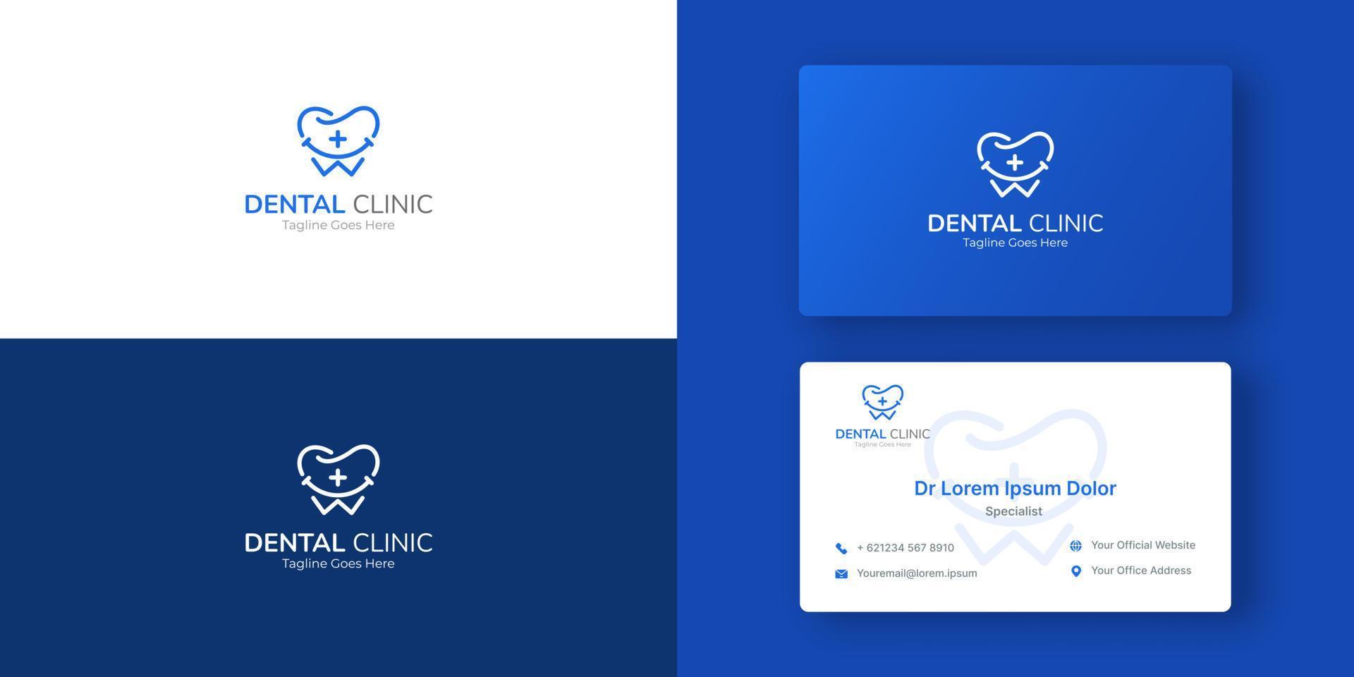 plantilla de logotipo de vector de clínica dental