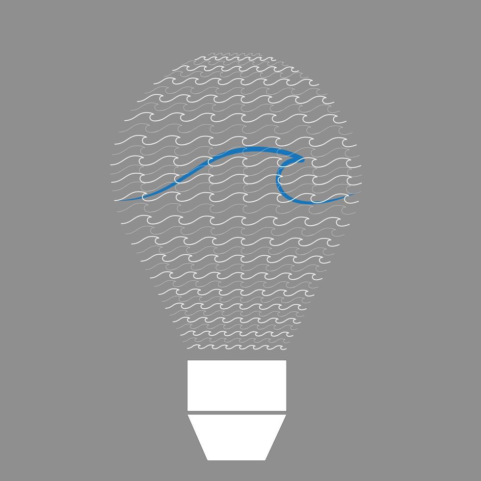 creativity in inspiration concept light bulb icon Vector design elements are curves, circles, freeforms and simple graphic designs.