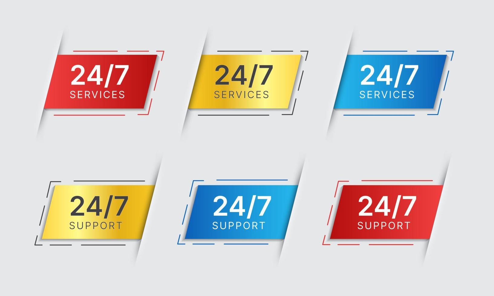 24 hours everyday 24 7 service and support icon service time support vector