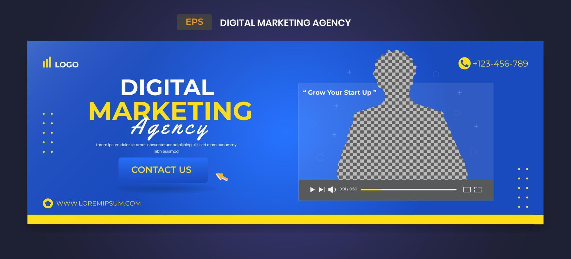 Digital marketing banner template vector