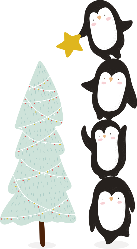 Pinguin-Cartoon süß png