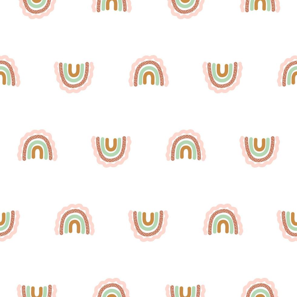 Rainbow boho. Rainbow pattern for textile, packaging, print, wallpaper, poster decor, wrapping paper. Boho style vector