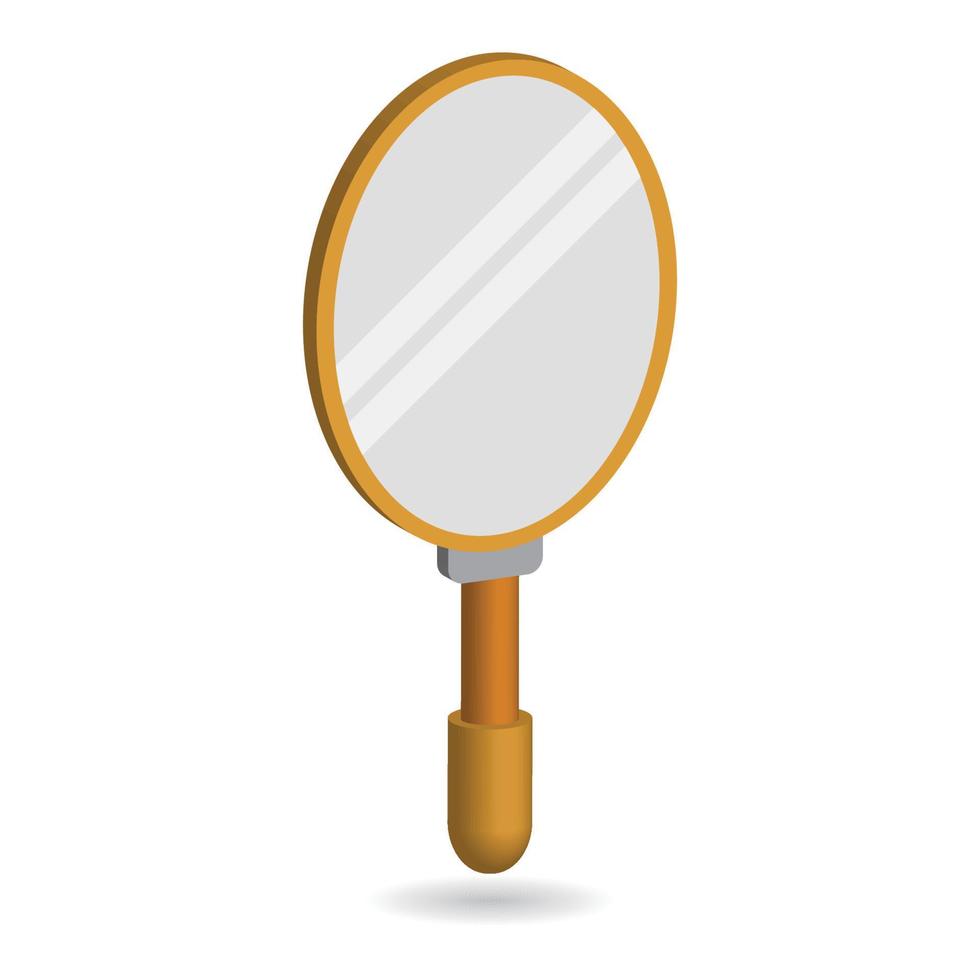 Oval shaped mirror vector