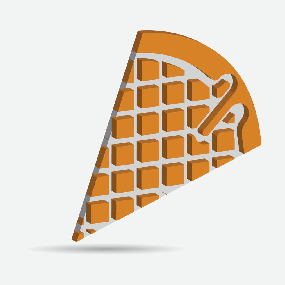 Waffle icon. Good for fast food vector