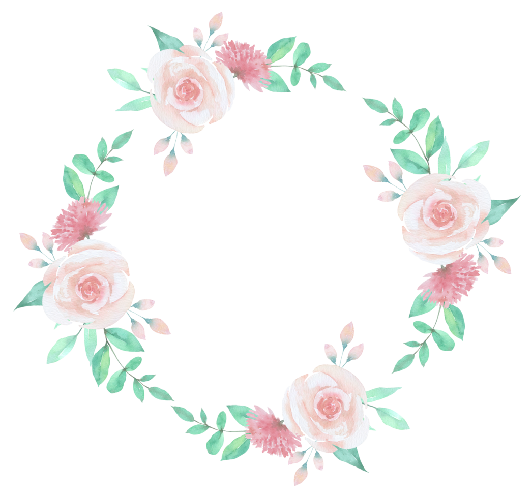 flower wreath watercolor png