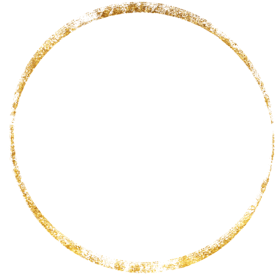 Gold circle frame texture and gradients png