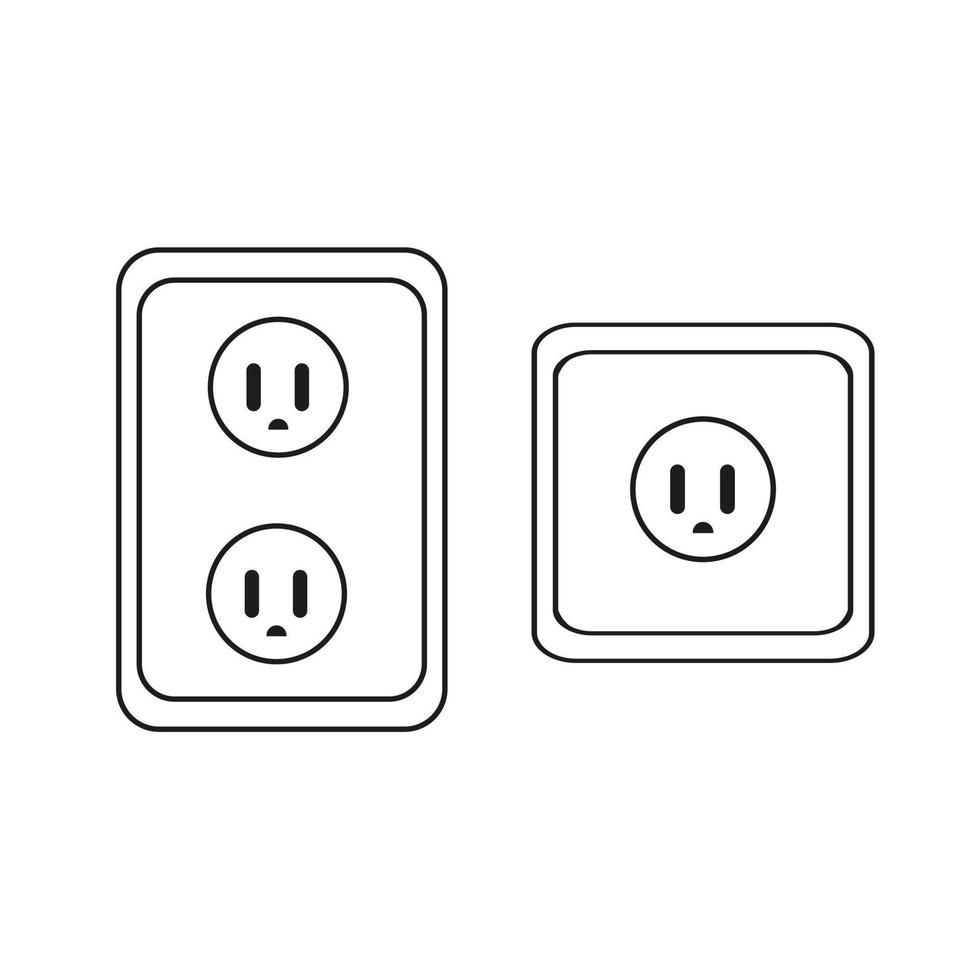 vector icon of two types of sockets