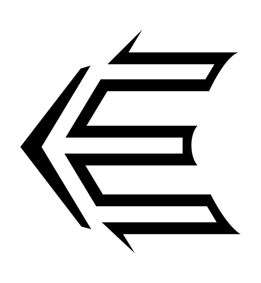 E logo icon. Abstract, flat logo design, capital E letter for your branding design. vector