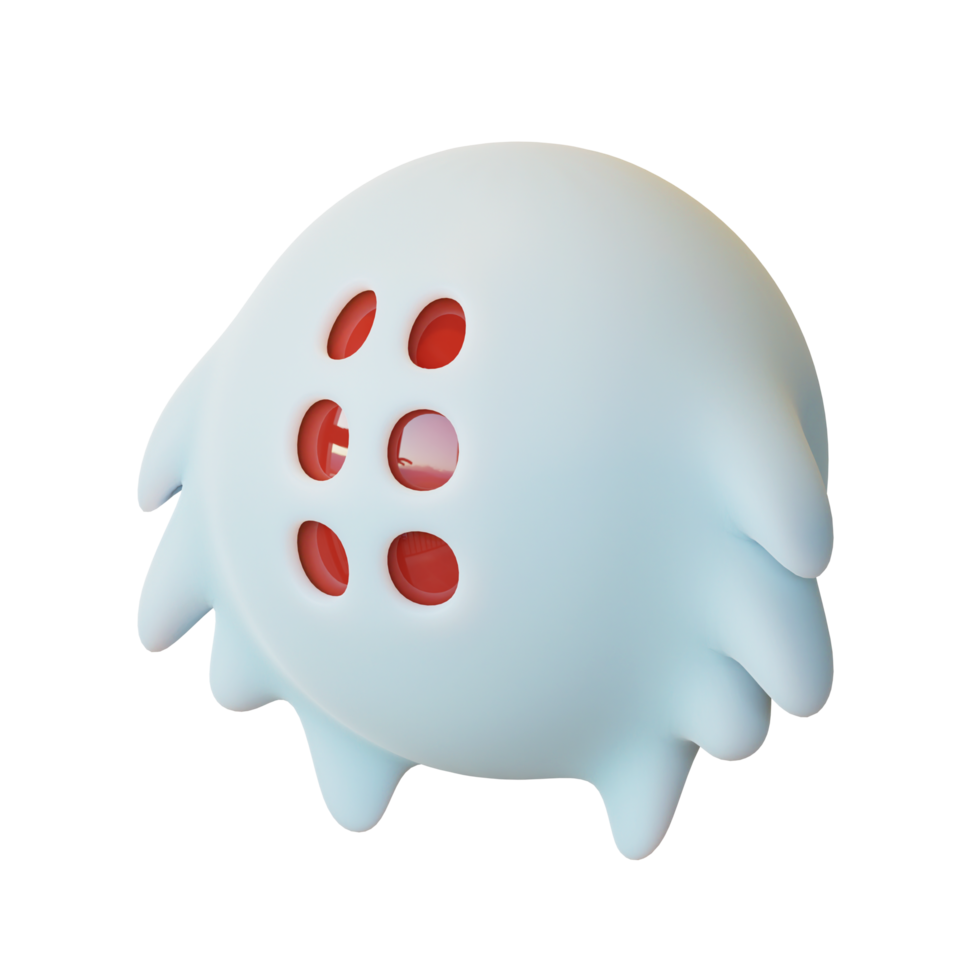 elemento 3d del monstruo araña de halloween png