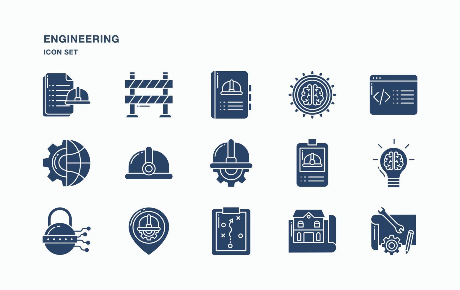 Engineering and services icon set vector