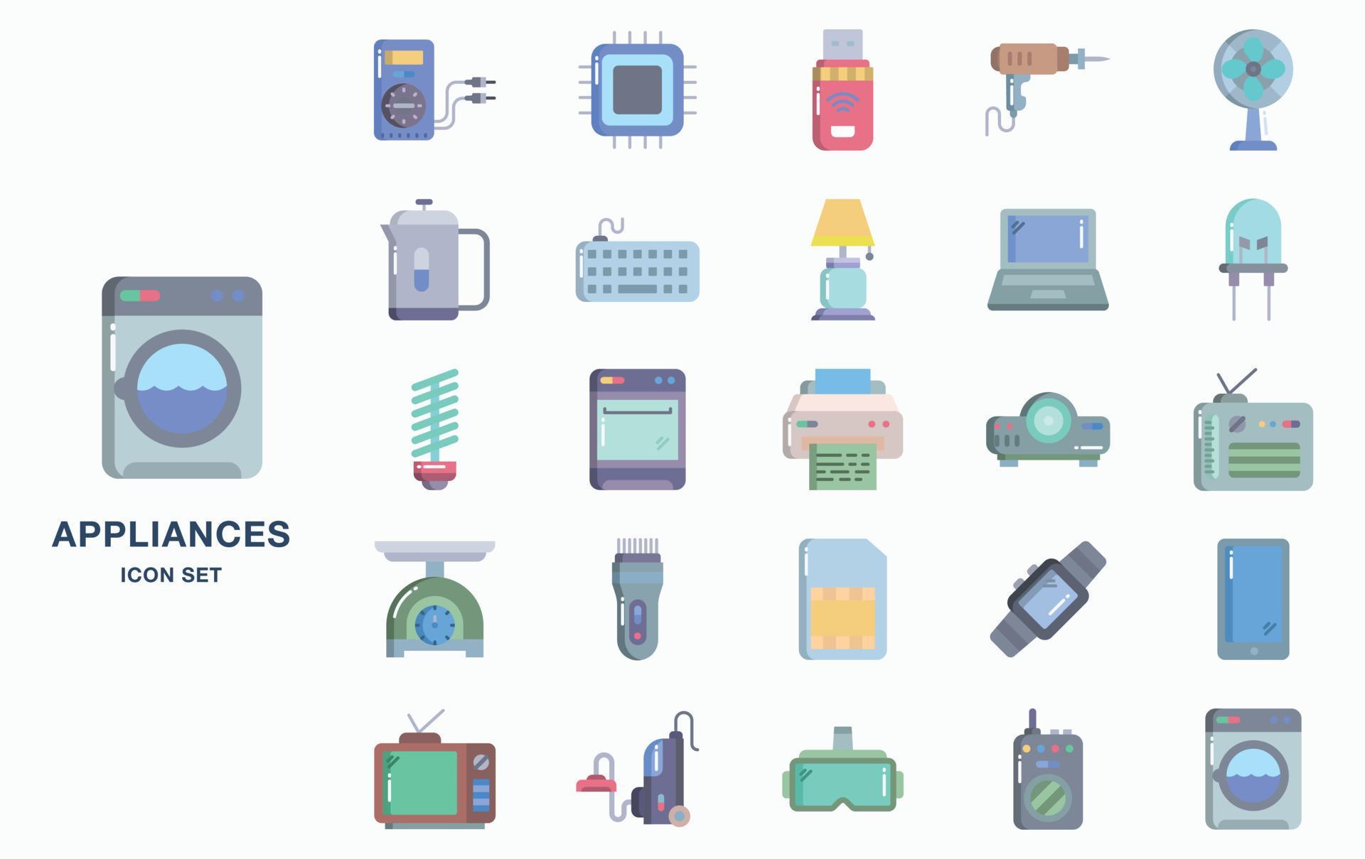 Electrical Devices and Home appliances icon set 10792288 Vector Art at