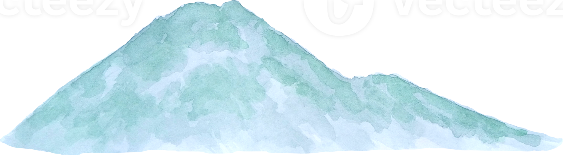 vattenfärg berg landskap. vattenfärg berg png