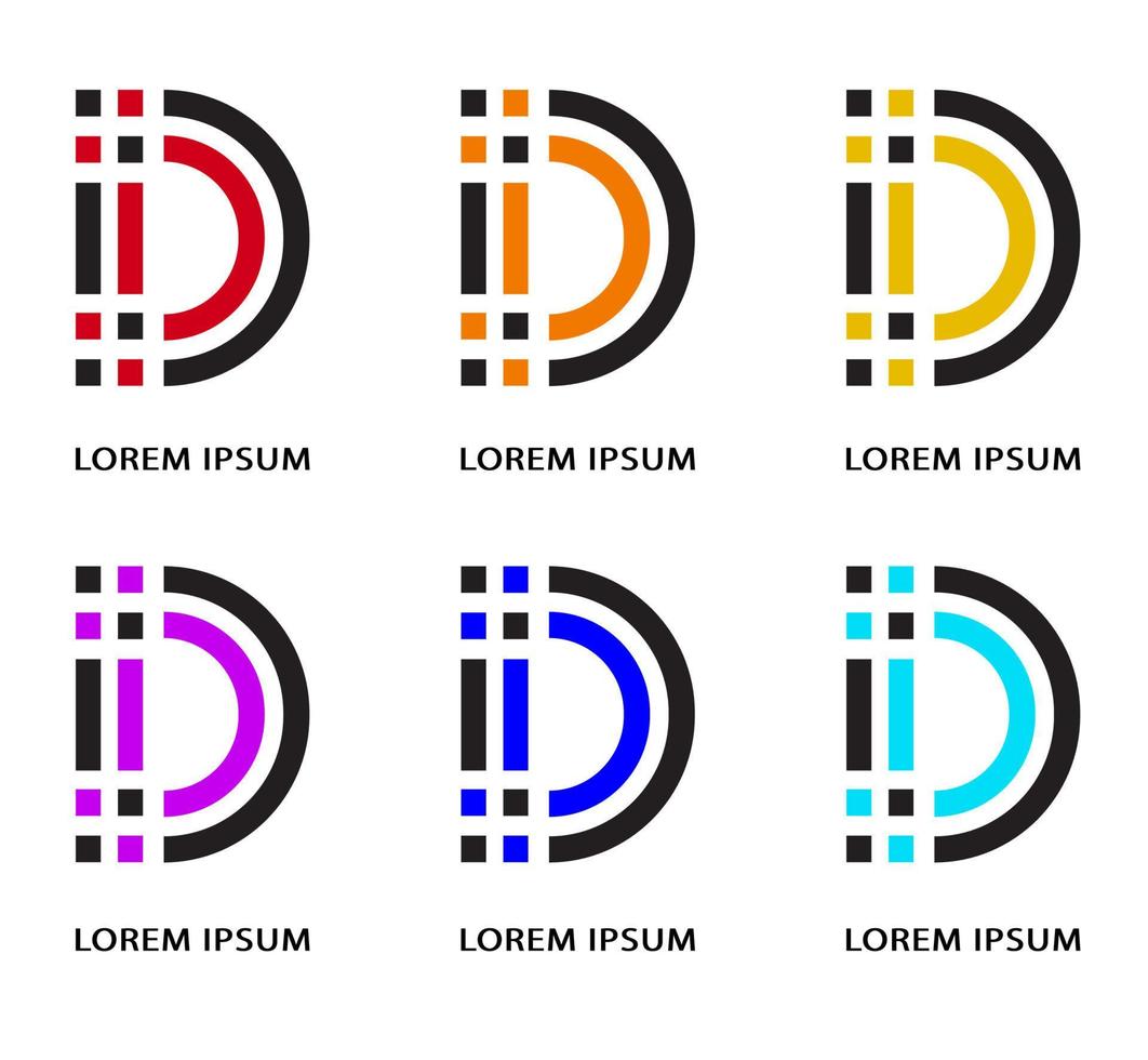 D logo. Capital letter D logo icon for your branding design vector