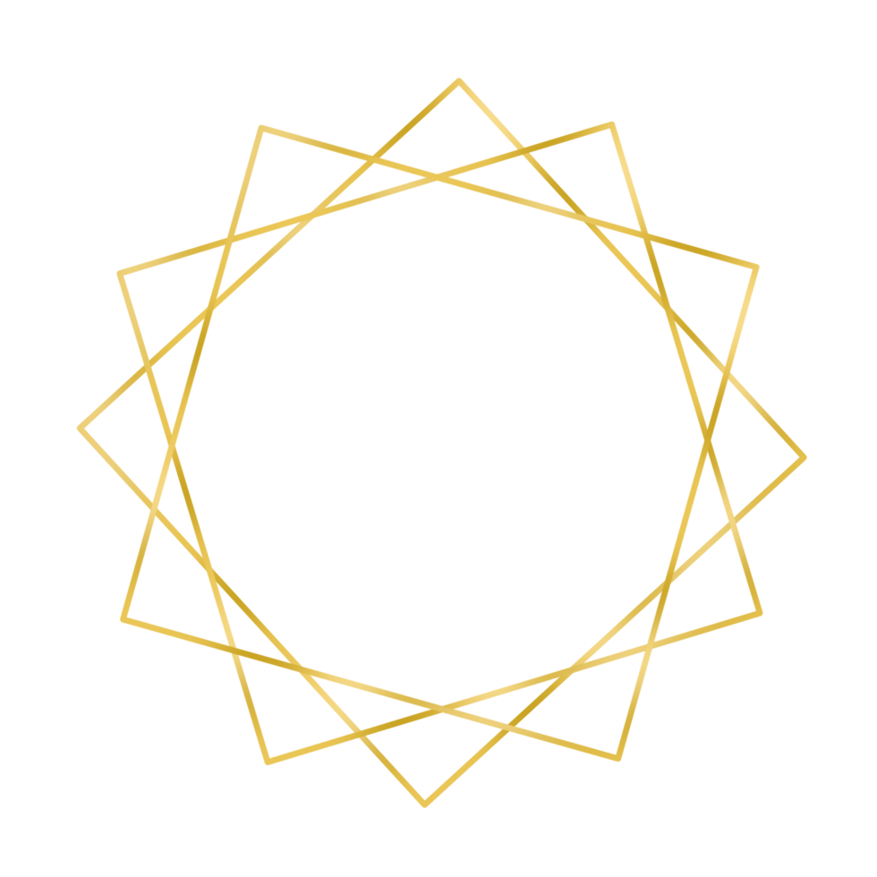 Elegant Golden Frame png