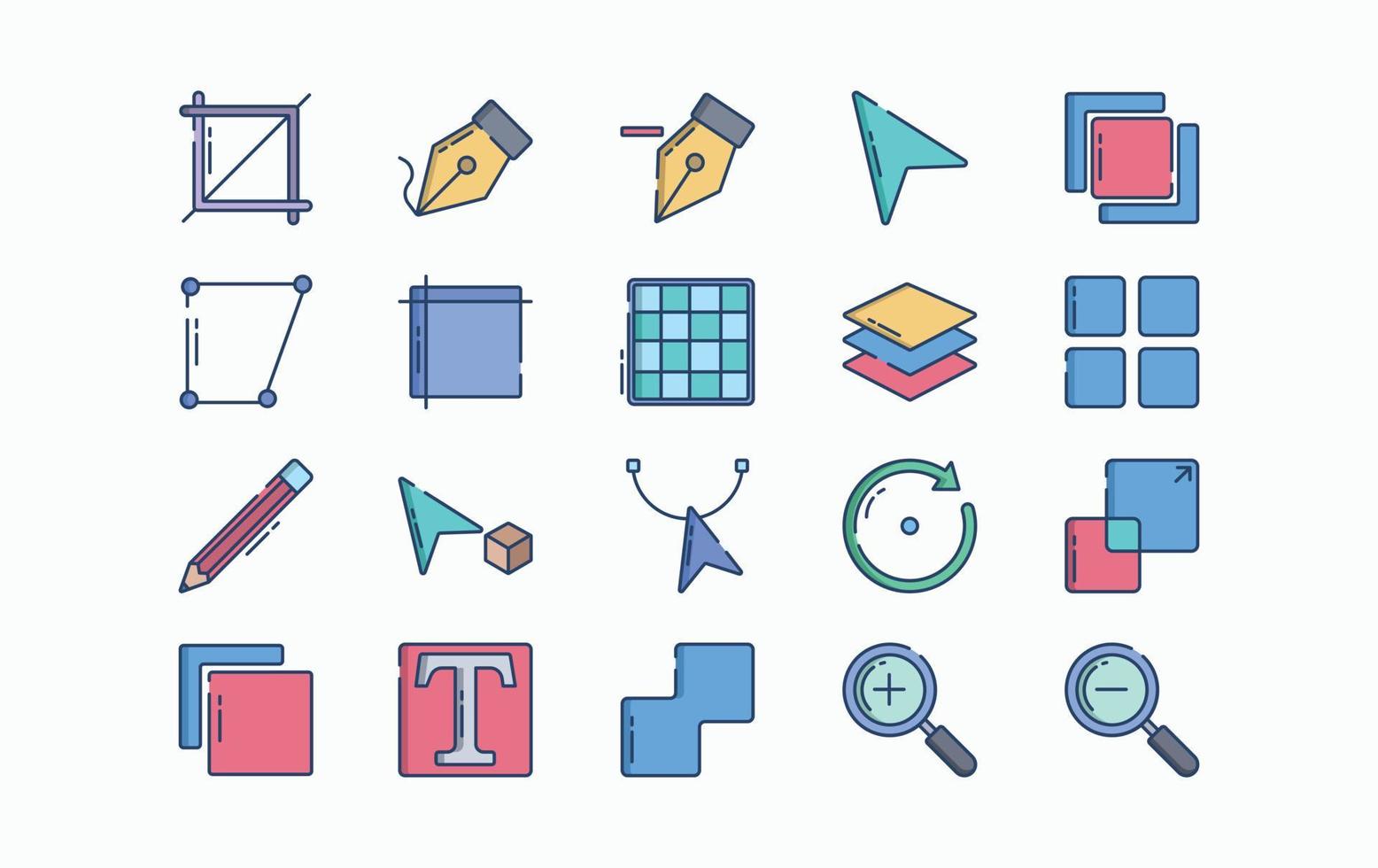 Tools Interface icon set vector