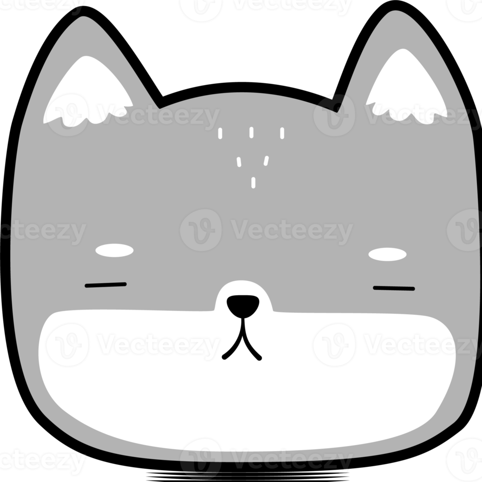 lindo elemento de dibujos animados de perro shiba inu png