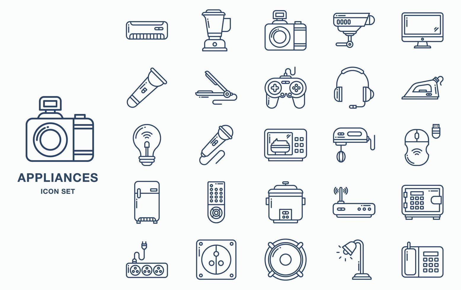 Electrical Devices and Home appliances icon set 10792434 Vector Art at