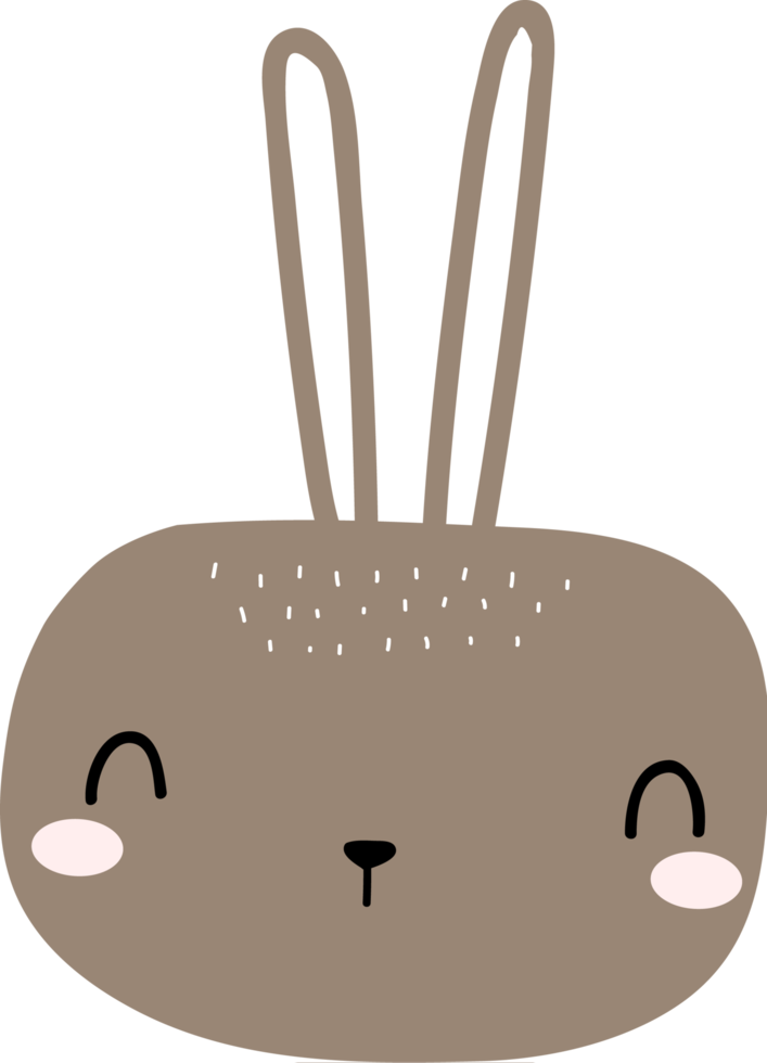 cute rabbit head cartoon element png