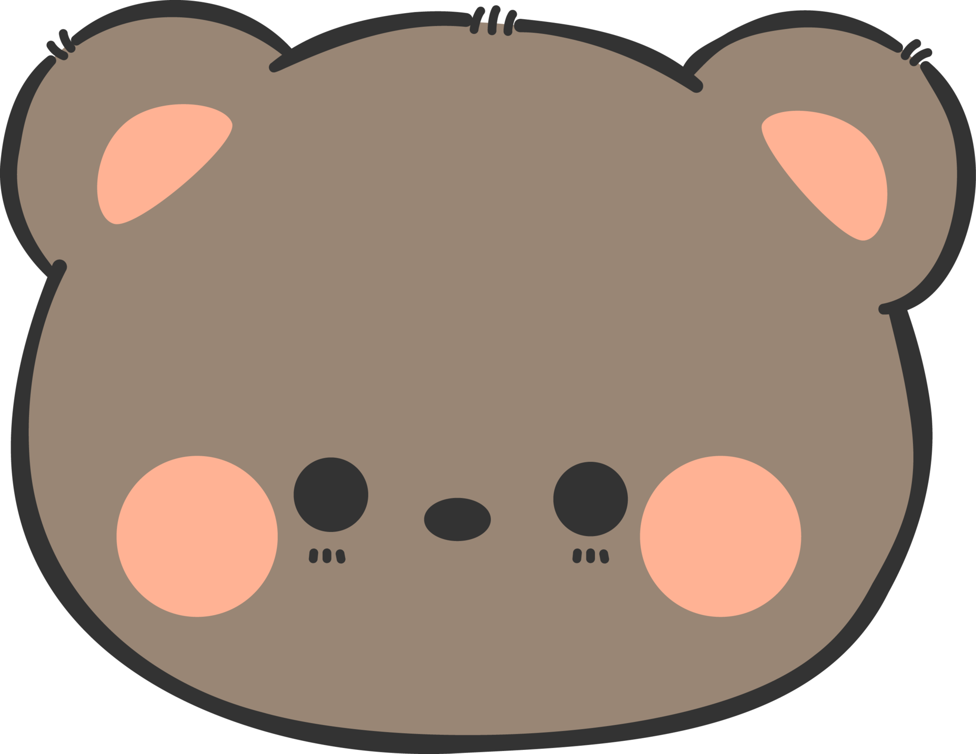 Free cute bear head cartoon element 10792464 PNG with Transparent Background