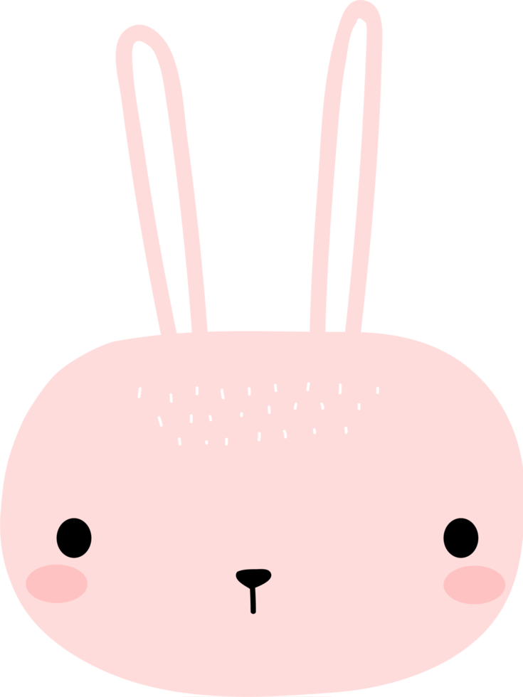 cute rabbit head cartoon element png