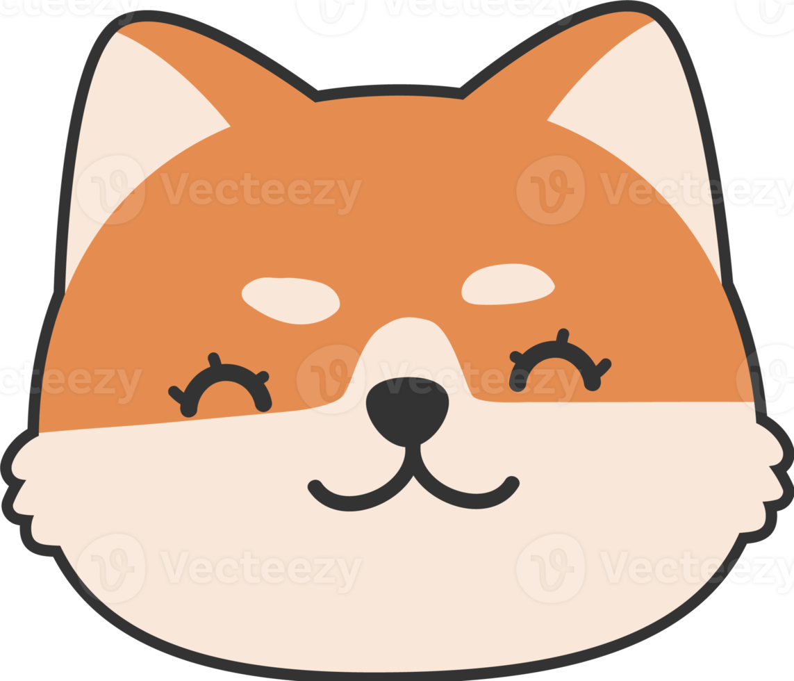 carino shiba inu cane cartone animato elemento png