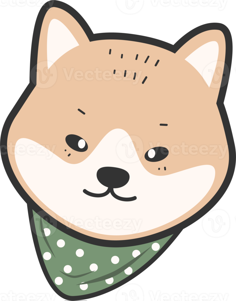 cute shiba inu dog cartoon element png