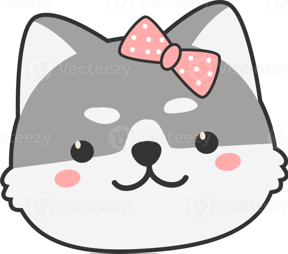 lindo elemento de dibujos animados de perro shiba inu png