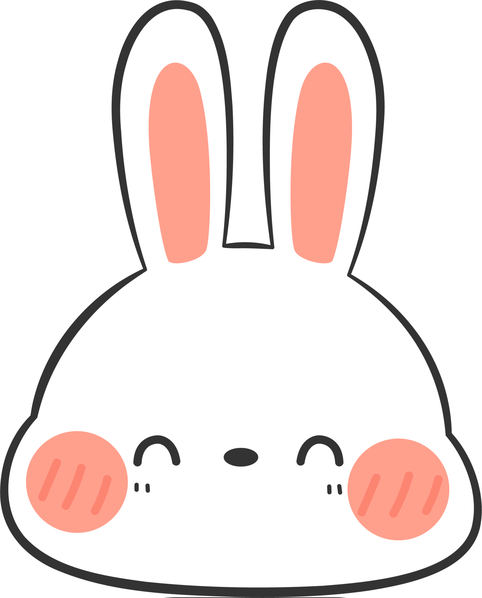 cute rabbit head cartoon element 10792508 PNG