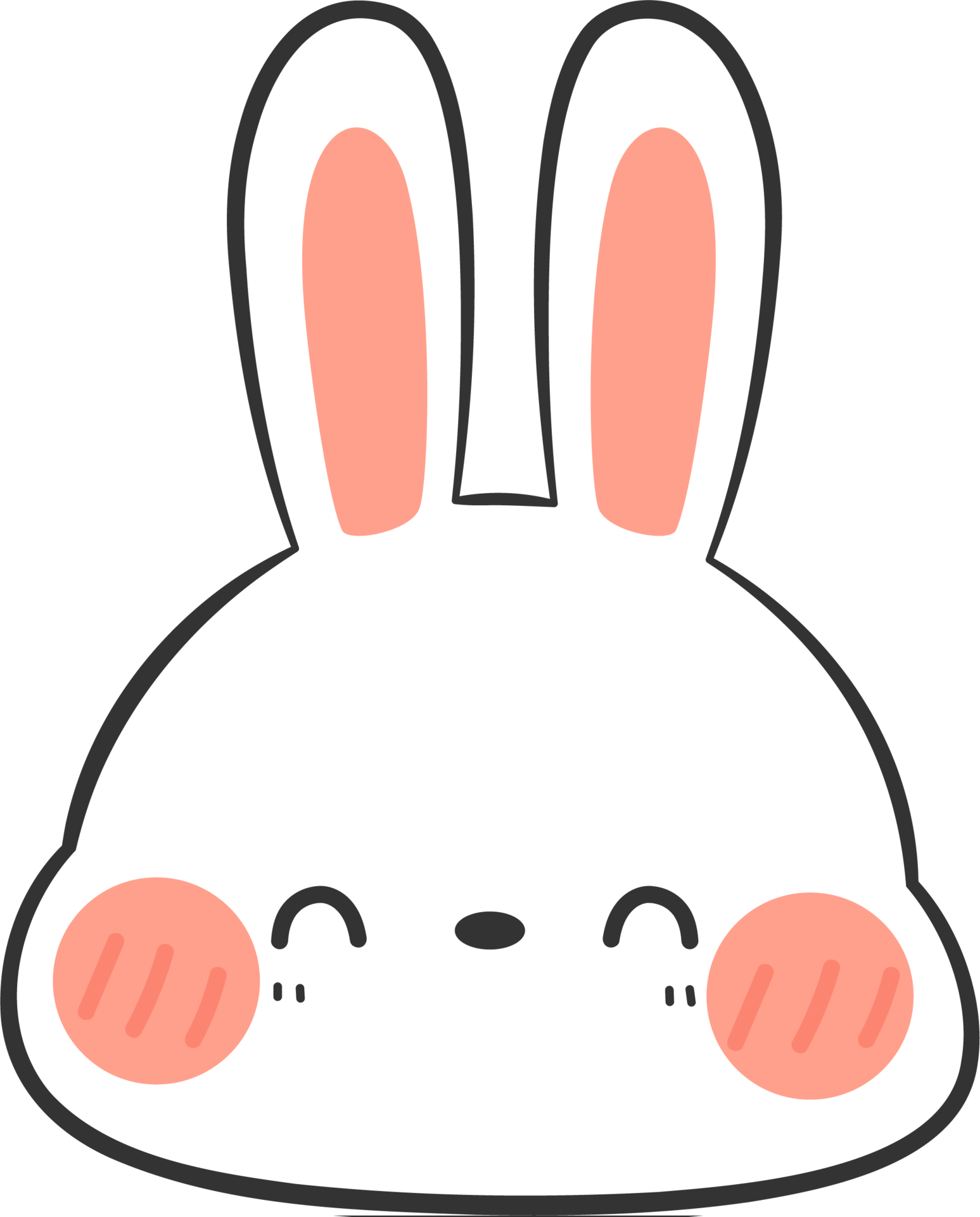 cute rabbit head cartoon element 10792508 PNG