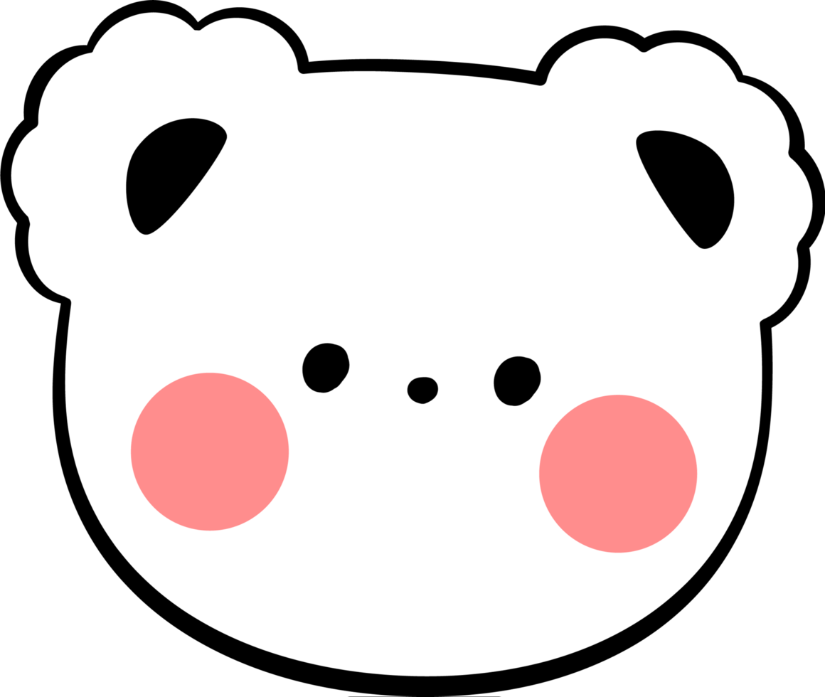 cute bear head cartoon element png