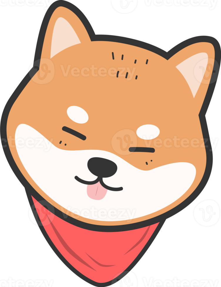 cute shiba inu dog cartoon element png