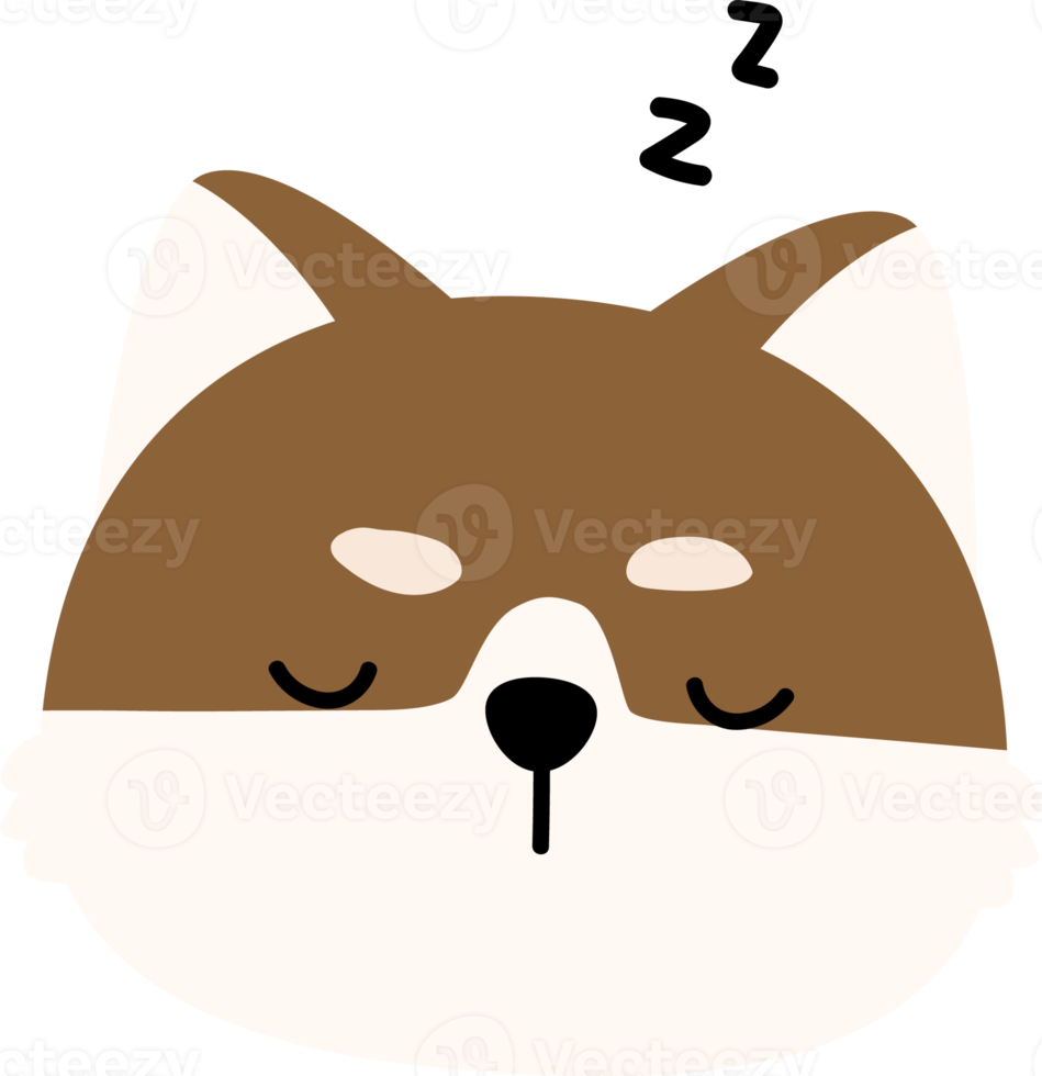 Élément de dessin animé mignon chien shiba inu png