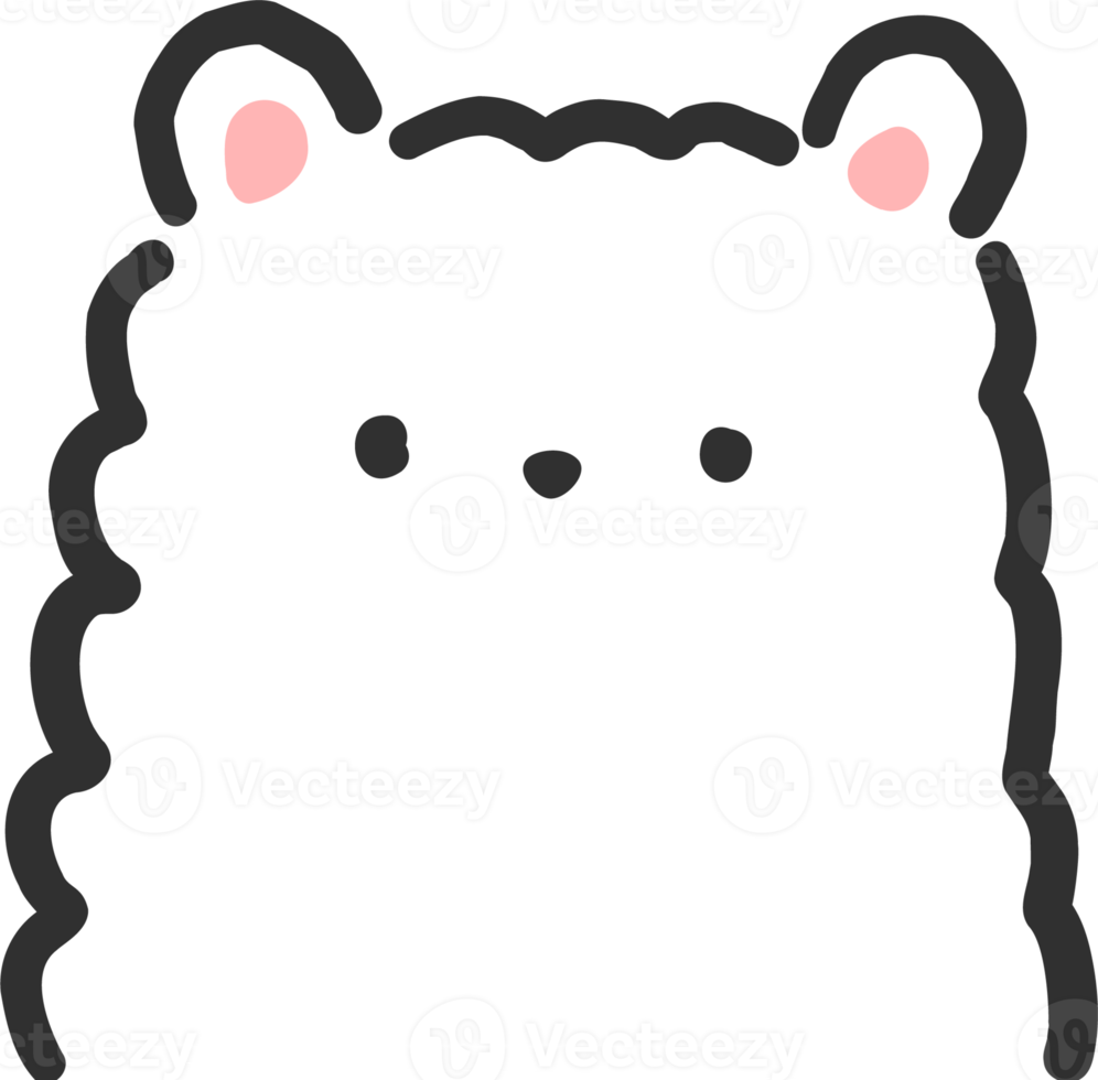 Cute bear cartoon flat illustration png