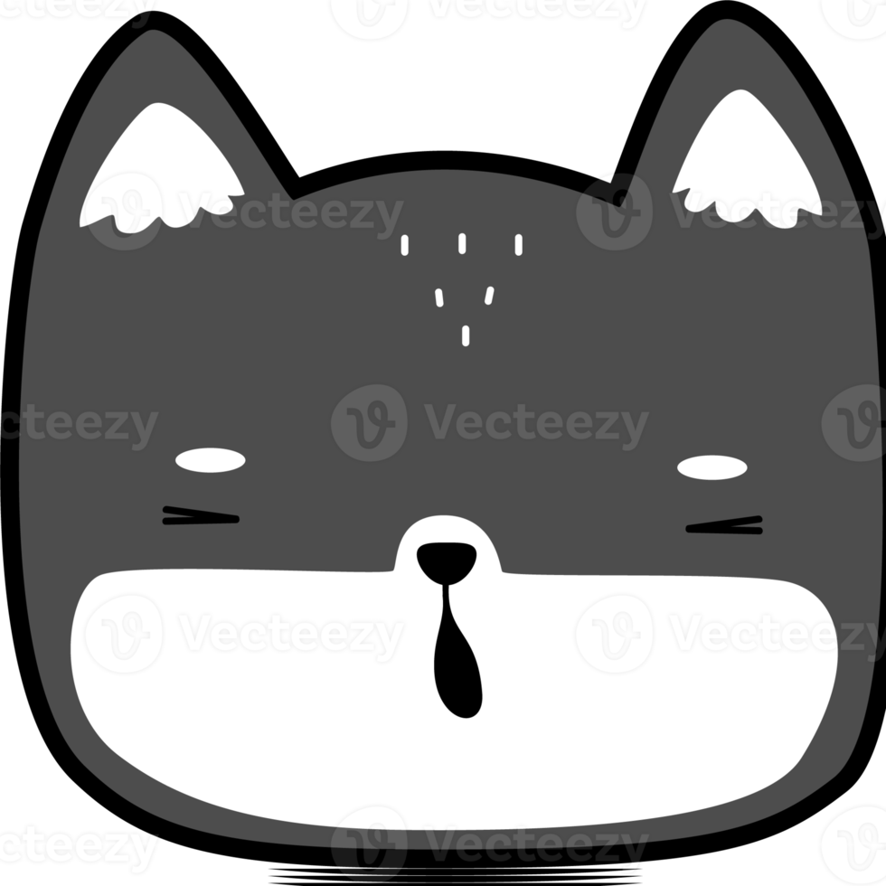 lindo elemento de dibujos animados de perro shiba inu png