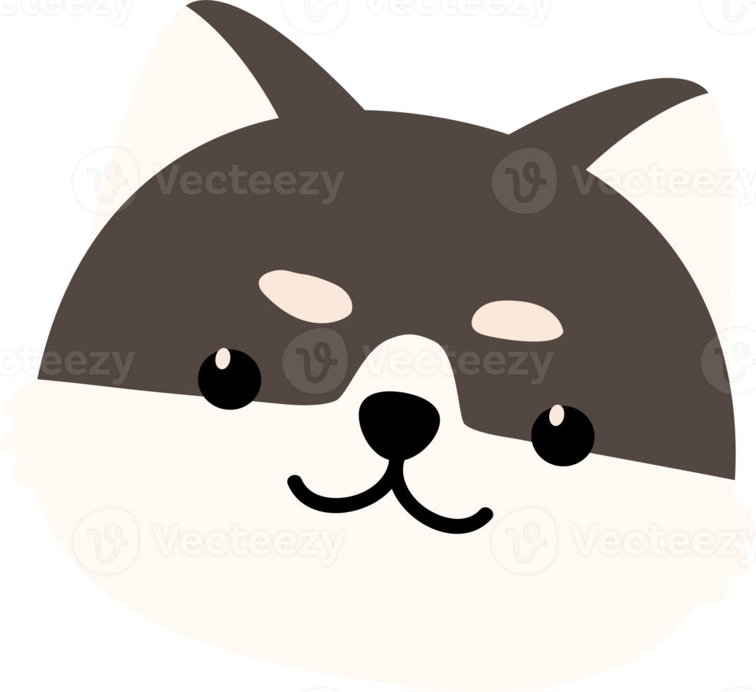 lindo elemento de dibujos animados de perro shiba inu png