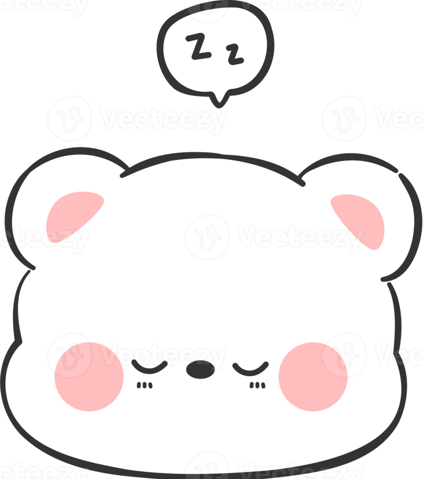 cute bear head cartoon element png