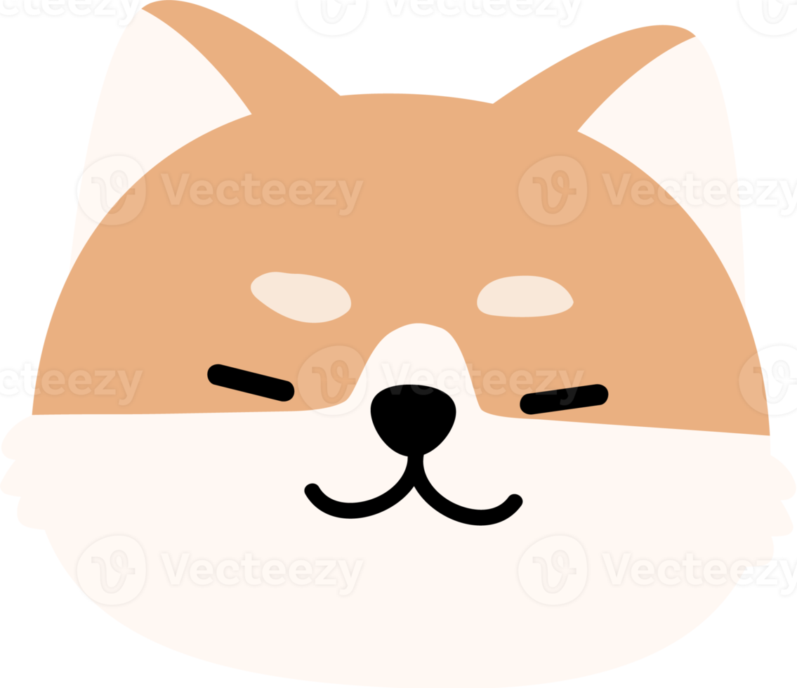 carino shiba inu cane cartone animato elemento png