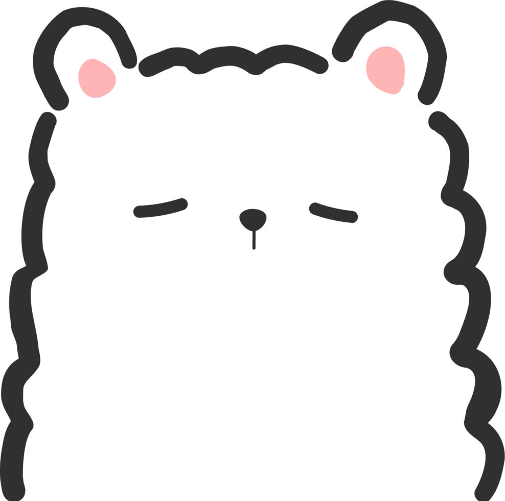 carino orso cartone animato piatto illustrazione png