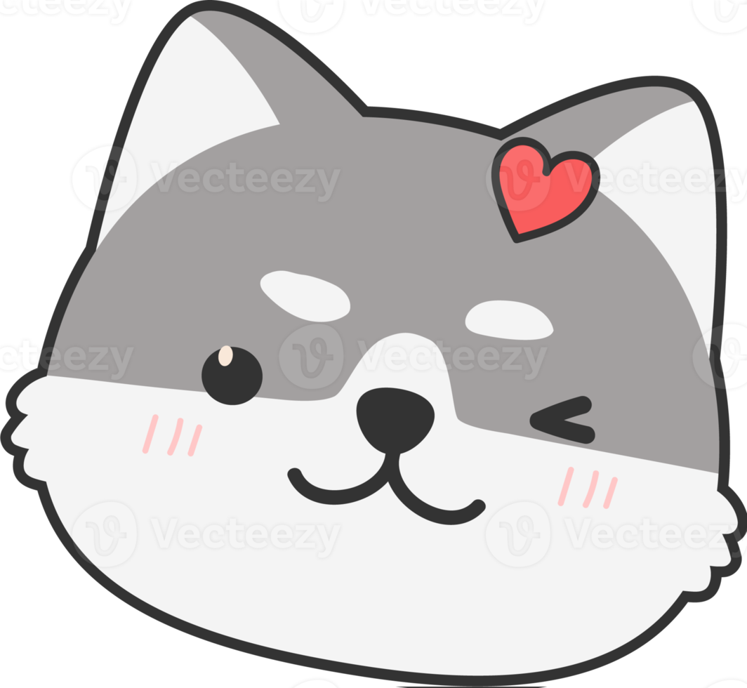 cute shiba inu dog cartoon element png