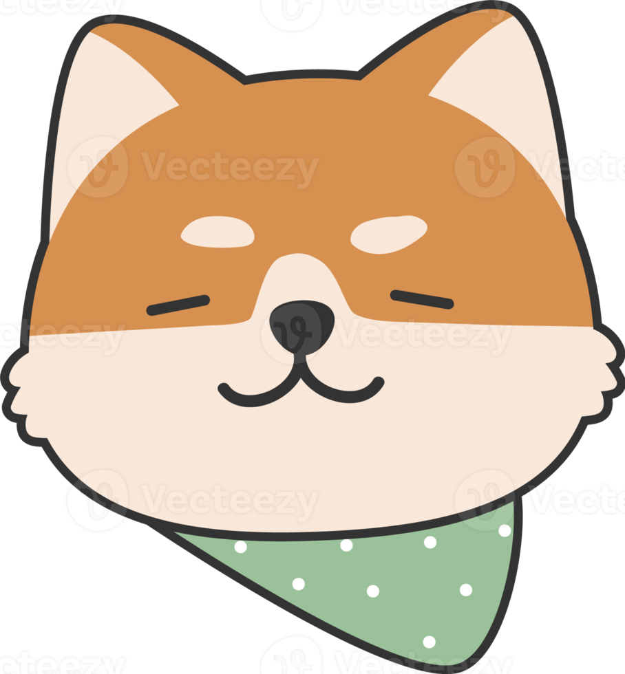 cute shiba inu dog cartoon element png