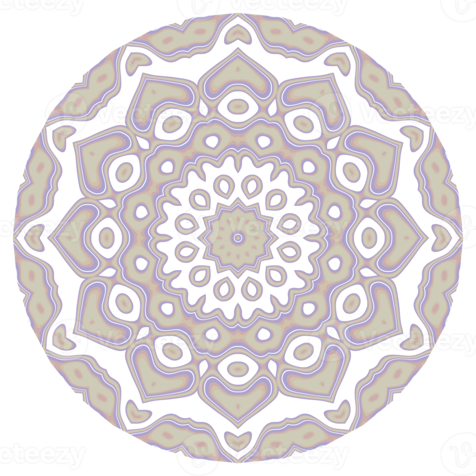 Mandala pattern ornament with round shape png